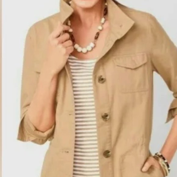 Jones New York Jackets & Blazers - Jones New York Khaki Utility Jacket